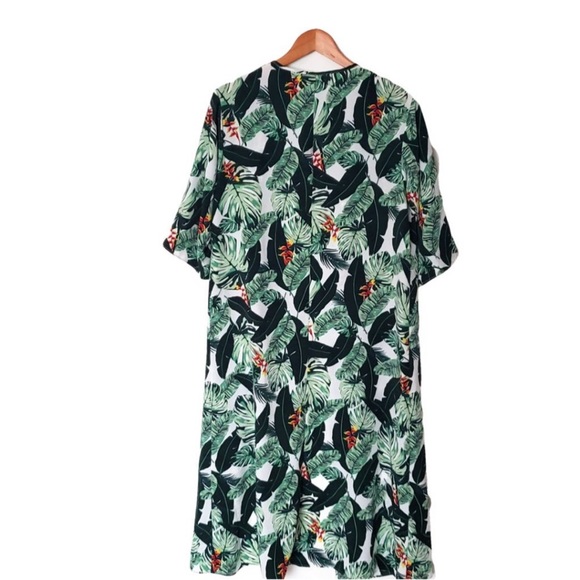 NWT Rachel Zoe Palm Leaf Kimono Duster Swim Cover Caftan OS - Picture 9 of 10